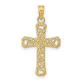 10k Fancy Cross Pendant