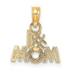 10K Polished #1 MOM Pendant