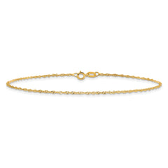 10k 1.1mm Singapore Chain Anklet