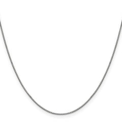 10k White Gold .9mm Box Chain