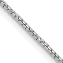 10k White Gold 1mm Box Chain