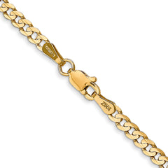 10K 3mm Open Concave Curb Chain 10K