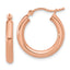 10K Rose Gold Polished Hoop Earrings