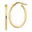 10K Polished Oval Hoop Earrings