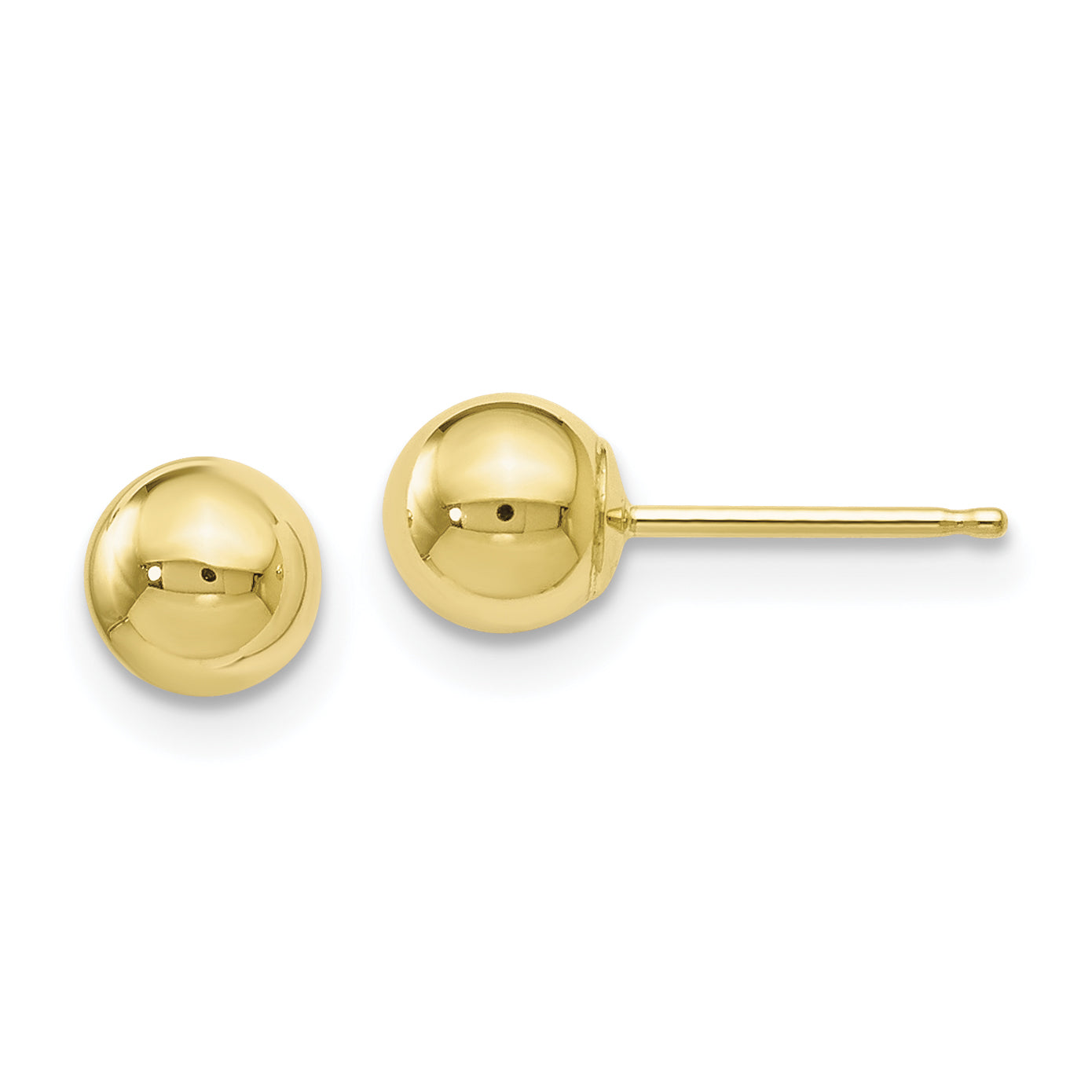 10K Polished Ball Post Earrings