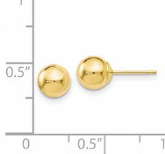 10K Polished Ball Post Earrings