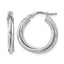 10K White Gold Polished Hoop Earrings