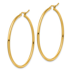 10K Polished Hinged Hoop Earrings