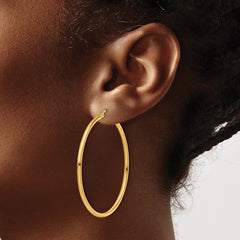 10K Polished Hinged Hoop Earrings