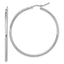 10K White Gold Polished Hinged Hoop Earrings