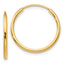 10k 1.2mm Polished Round Endless Hoop Earrings