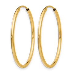 10k 1.5mm Polished Round Endless Hoop Earrings