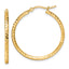 Diamond-Cut Round Tube Hoop Earrings in 10K Yellow Gold, 30mm - Sophia Jewelers