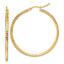 10k Diamond-cut 2mm Round Tube Hoop Earrings