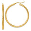 10k Diamond-cut 3mm Round Hoop Earrings