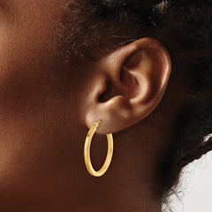 10k 2mm Square Tube Hoop Earrings