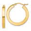 10k 3mm Polished Square Hoop Earrings