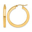 10k 3mm Polished Square Hoop Earrings