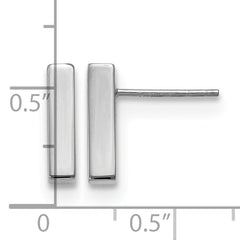 10K White Gold Polished Post Earrings