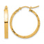 10k D/C Edge Medium 3mm Polished Hoop Earrings