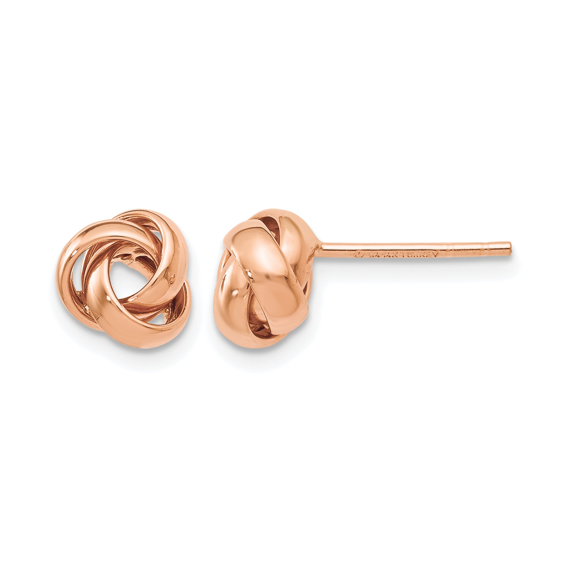 10K Rose Gold Polished Post Earrings