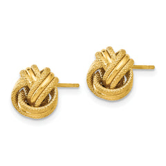 10K Knot Polished D/C Post Earrings