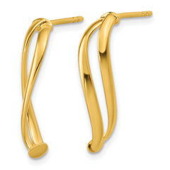 10K Polished Curve Post Earrings