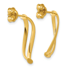 10K Polished Curve Post Earrings