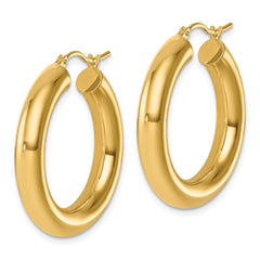 10k Polished 5mm Polished Hoop Earrings