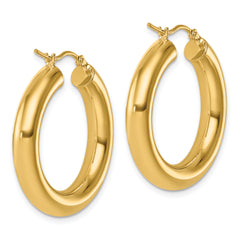 10k Polished 5mm Polished Hoop Earrings