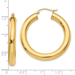 10k Polished 5mm Polished Hoop Earrings