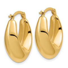 10K Polished Hoop Earrings