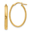 10K Polished Oval Hoop Earrings