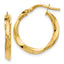 10K Polished Twisted Hoop Earrings