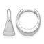 10K White Gold Polished Hoop Earrings, 6.5mm