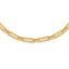 10K Polished Flat Oval Link Necklace