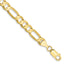 10k 6.75mm Concave Open Figaro Chain