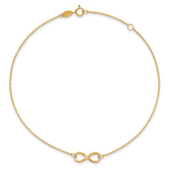 10K Polished Infinity with 1in ext. Bracelet