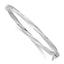 10k White Gold Polished and Brushed Hinged Bangle