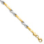 10k Two-tone Polished and Brushed Bracelet