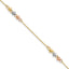 10K Two-tone w/White Rhod Polished Station 9in Plus 1in ext. Ankle
