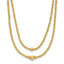 10K Polished and Diamond-cut beads 2-Strand Necklace