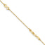 10K Polished and Dia-cut Infinity 10in Plus 1in ext. Anklet