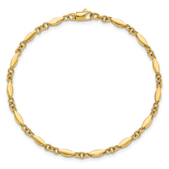 10K Polished Fancy Link Bracelet