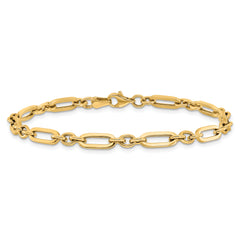 10K Polished Fancy Link Bracelet