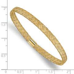 10K Fancy Stretch Bangle Bracelet
