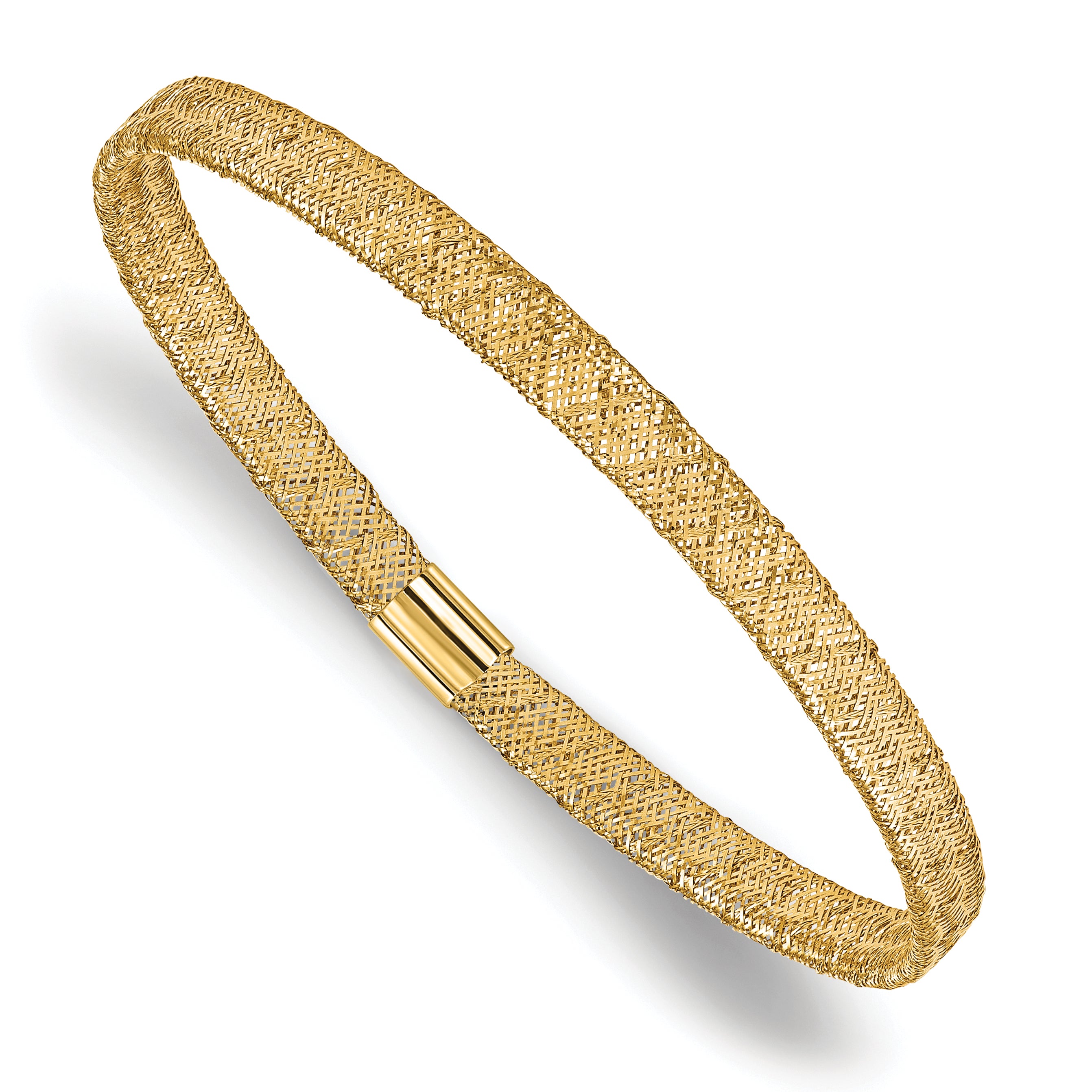 10K Fancy Stretch Bangle Bracelet