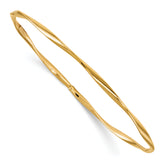 10K Polished Twisted Slip-on Bangle