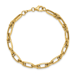 10K Polished Fancy Link Bracelet