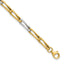 10K w/White Rhodium Polished Fancy Link Bracelet